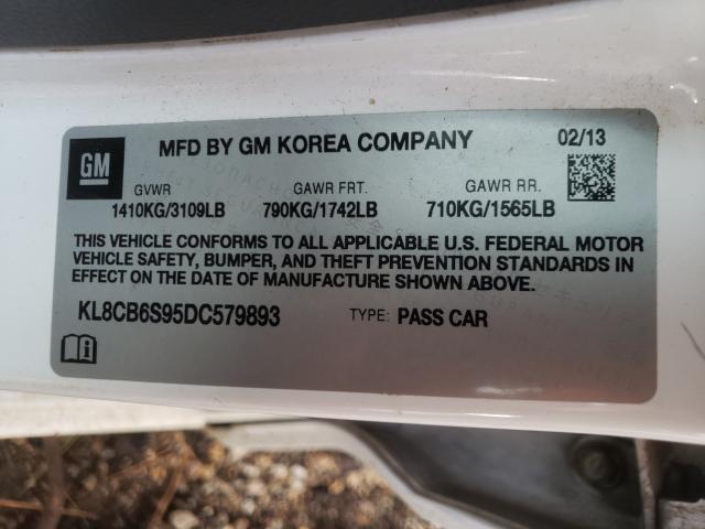 2013 CHEVROLET SPARK KL8CB6S95DC579893