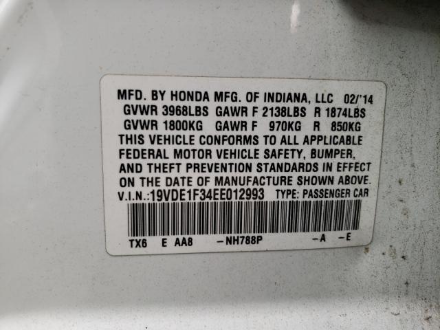 2014 ACURA ILX 20 19VDE1F34EE012993