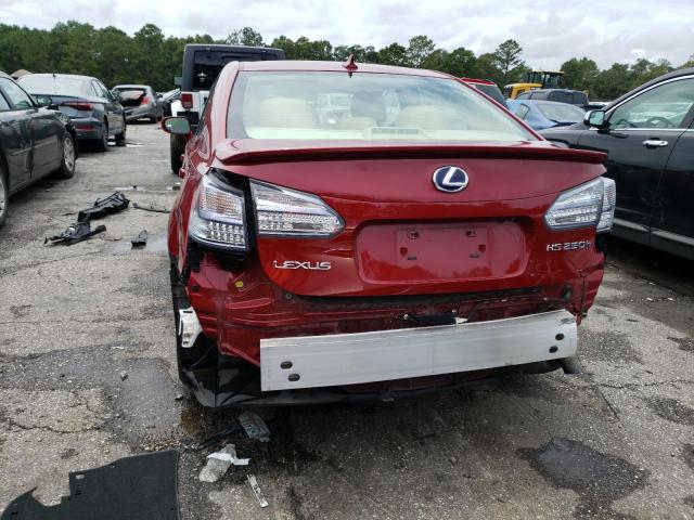 2010 LEXUS HS 250H JTHBB1BA1A2032555