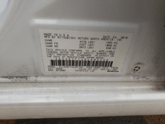 2011 MITSUBISHI GALANT ES 4A32B3FF2BE005588