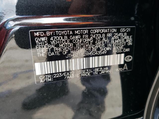 2021 LEXUS IS 350 F-S JTHGZ1B2XM5043549
