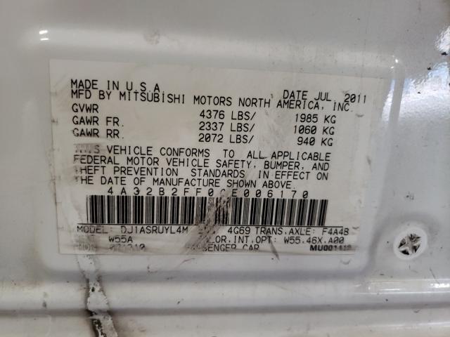 2012 MITSUBISHI GALANT FE 4A32B2FF0CE006170