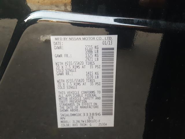 2013 INFINITI UK 5N1AL0MM1DC333896