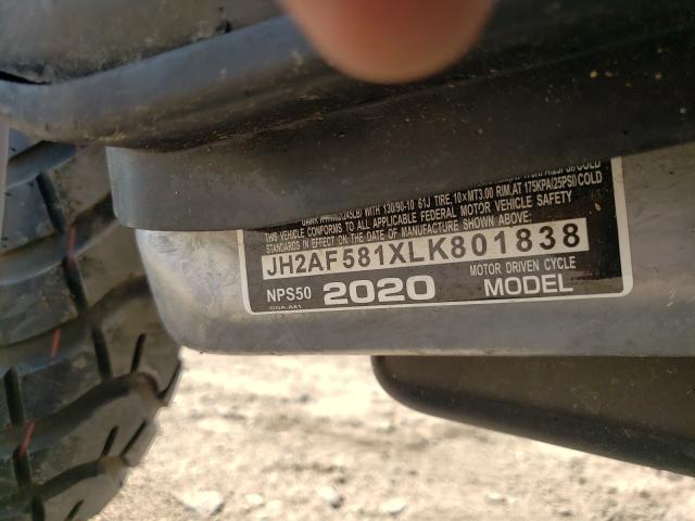 2020 HONDA NPS50 JH2AF581XLK801838