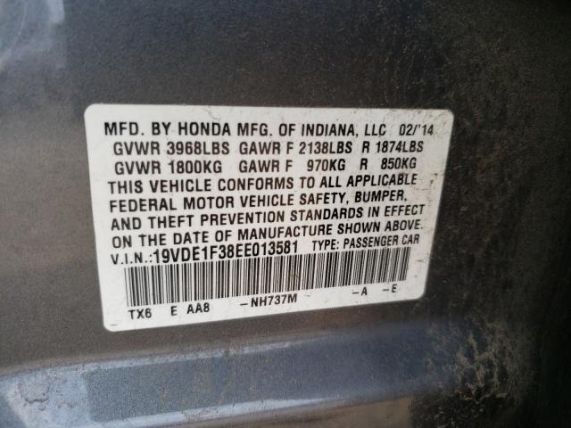 2014 ACURA ILX 20 19VDE1F38EE013581
