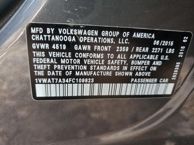 2015 VOLKSWAGEN PASSAT 1VWAT7A34FC109823