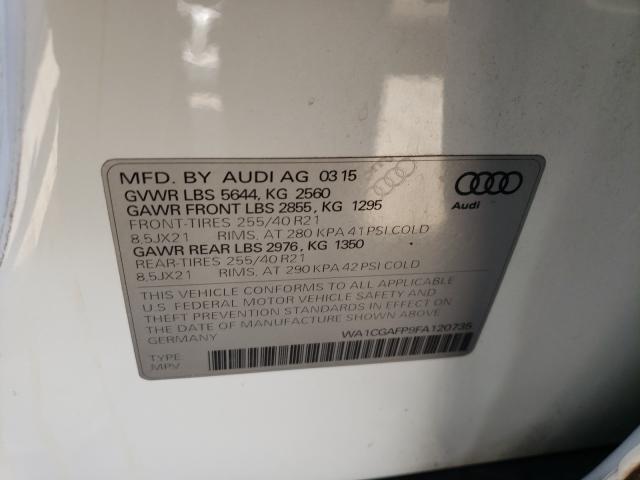 2015 AUDI SQ5 PREMIU WA1CGAFP9FA120735