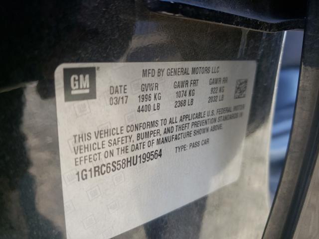 VIN 1G1RC6S58HU199564 2017 Chevrolet Volt, LT no.10