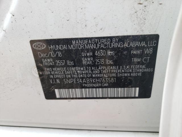 2019 HYUNDAI SONATA LIM 5NPE34AB9KH763581