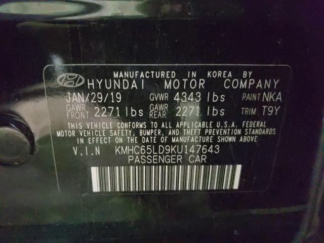 2019 HYUNDAI IONIQ KMHC65LD9KU147643