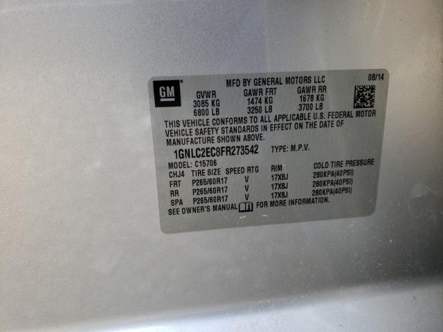 2015 CHEVROLET TAHOE POLI 1GNLC2EC8FR273542