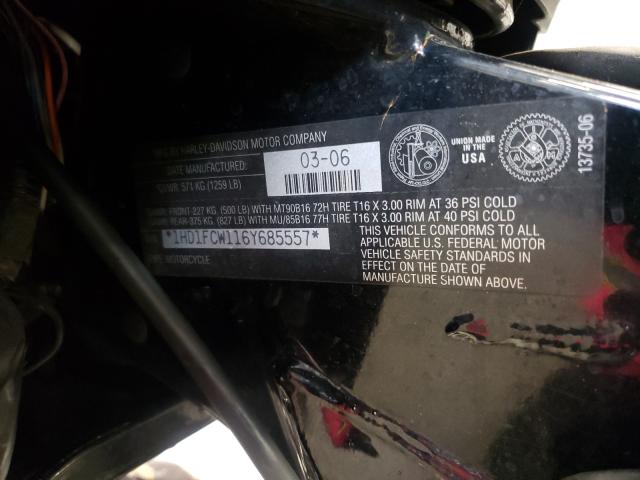 2006 HARLEY-DAVIDSON DAVIDSON 1HD1FCW116Y685557