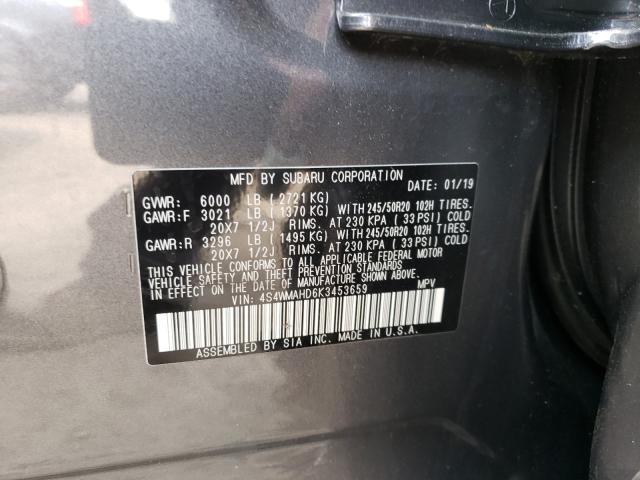 2019 SUBARU ASCENT PRE 4S4WMAHD6K3453659