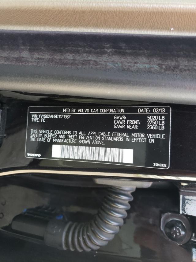 2013 VOLVO S80 T6 YV1902AH8D1171967