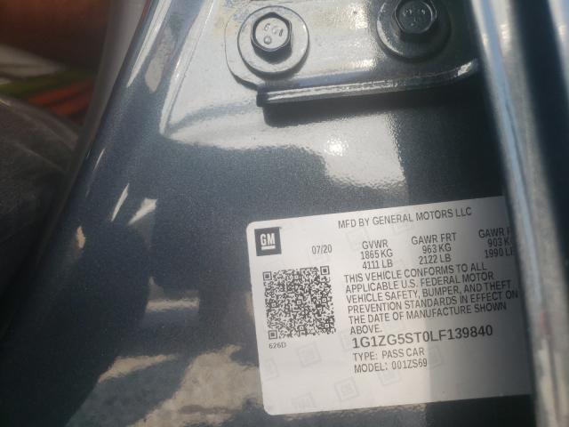 2020 CHEVROLET MALIBU RS 1G1ZG5ST0LF139840