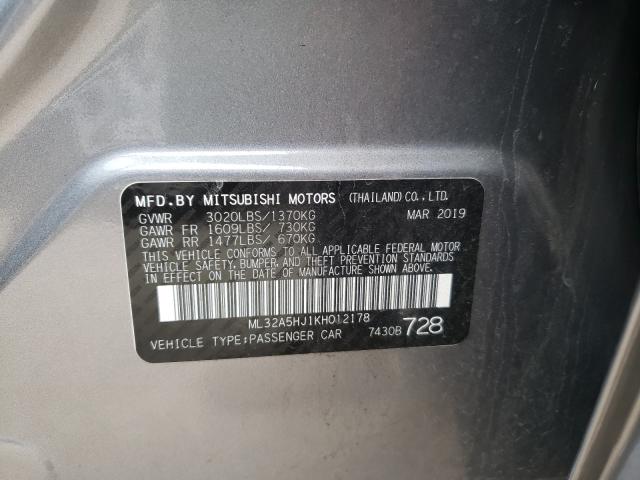 2019 MITSUBISHI MIRAGE LE ML32A5HJ1KH012178