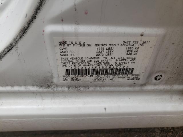 2011 MITSUBISHI GALANT FE 4A32B2FF8BE022826