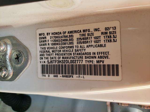 2013 HONDA CROSSTOUR 5J6TF3H32DL002777