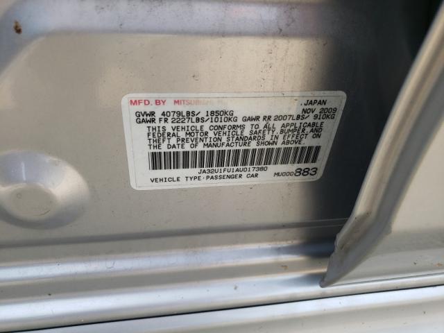 2010 MITSUBISHI LANCER DE JA32U1FU1AU017380
