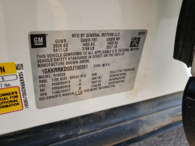 2013 GMC ACADIA 1GKKRRKD9DJ196561