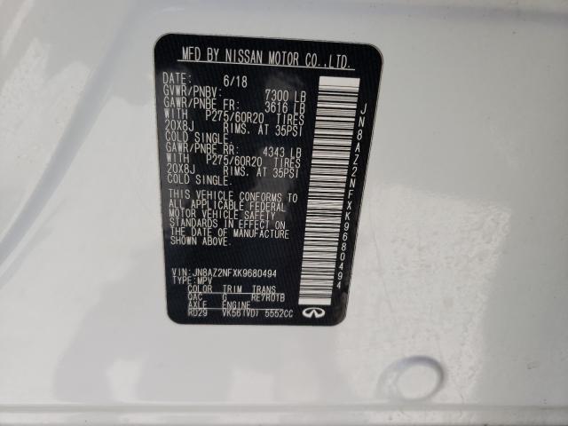 2019 INFINITI QX80 LUXE JN8AZ2NFXK9680494