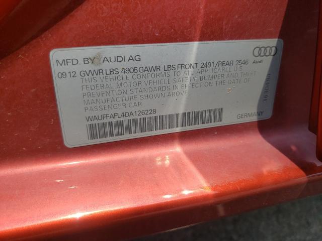 2013 AUDI A4 WAUFFAFL4DA126228