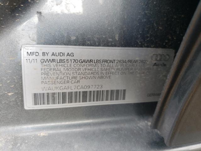 2012 AUDI S4 PRESTIG WAUKGAFL7CA097723
