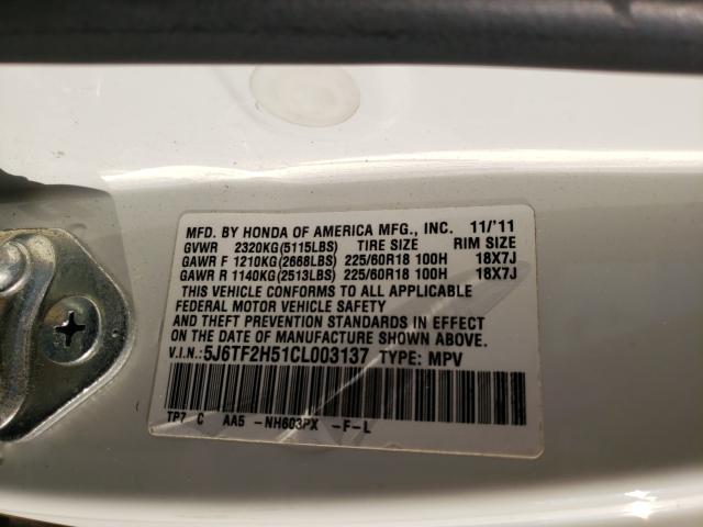 2012 HONDA CROSSTOUR 5J6TF2H51CL003137