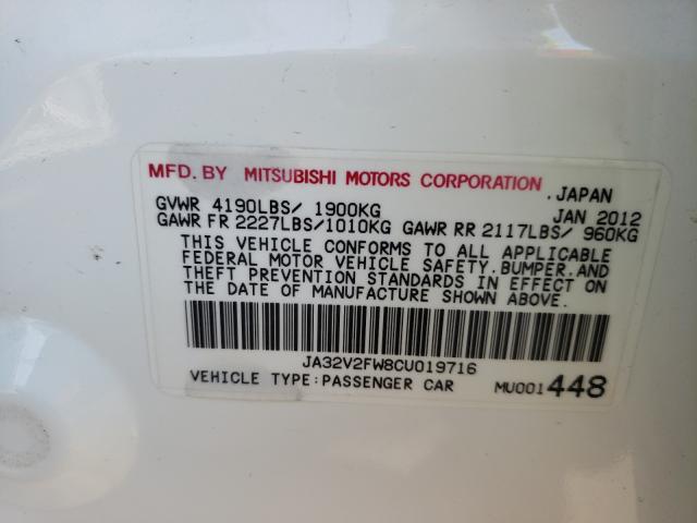 2012 MITSUBISHI LANCER SE JA32V2FW8CU019716
