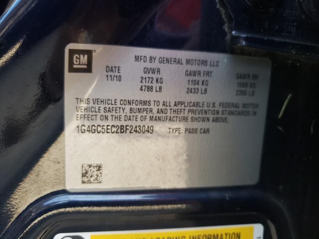 2011 BUICK LACROSSE C 1G4GC5EC2BF243049