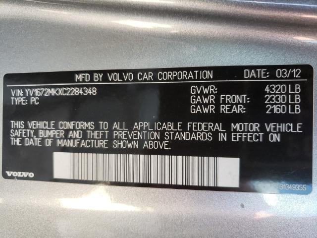 2012 VOLVO C30 T5 YV1672MKXC2284348