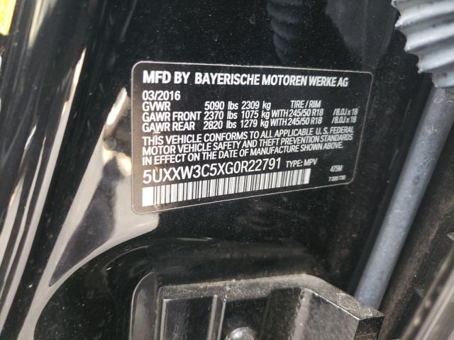 2016 BMW X4 5UXXW3C5XG0R22791
