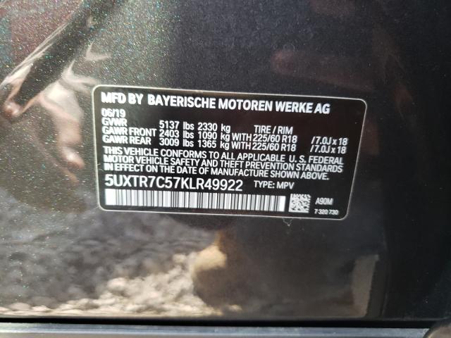 2019 BMW X3 SDRIVE3 5UXTR7C57KLR49922