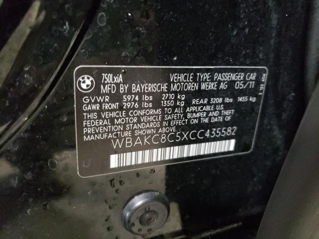 2012 BMW L7 WBAKC8C5XCC435582