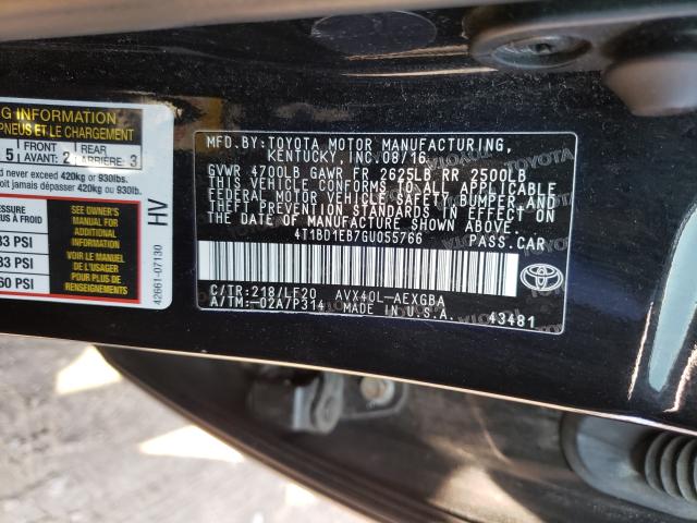 2016 TOYOTA AVALON HYB 4T1BD1EB7GU055766