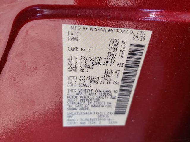 2020 NISSAN MURANO SL 5N1AZ2CS4LN105176