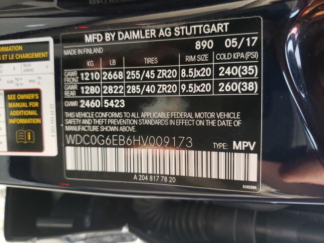 2017 MERCEDES-BENZ GLC 43 4MA WDC0G6EB6HV009173
