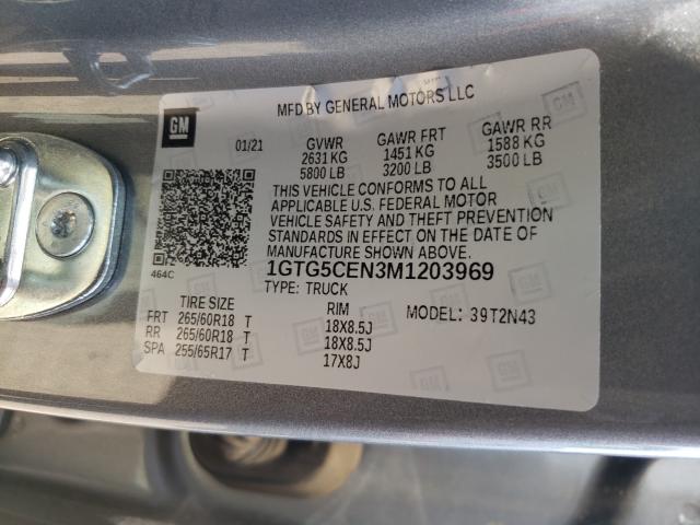 2021 GMC CANYON ELE 1GTG5CEN3M1203969