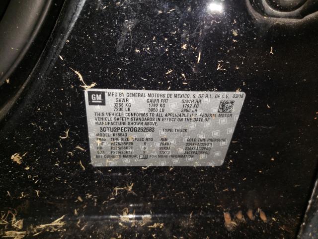 2016 GMC SIERRA K15 3GTU2PEC7GG252583