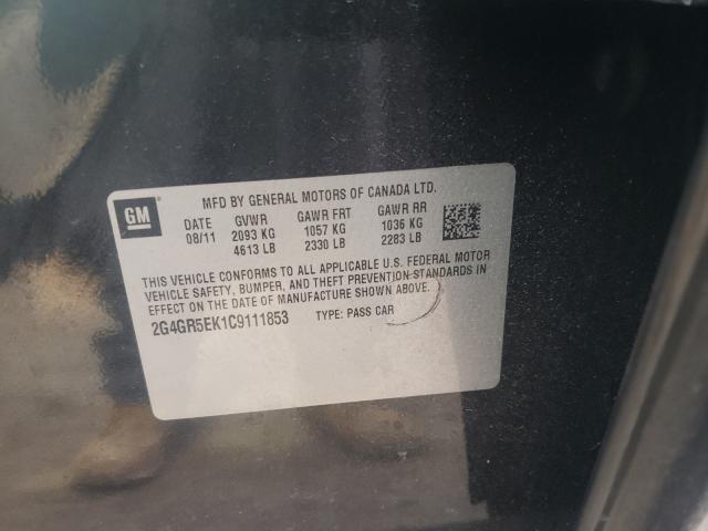 2012 BUICK REGAL 2G4GR5EK1C9111853