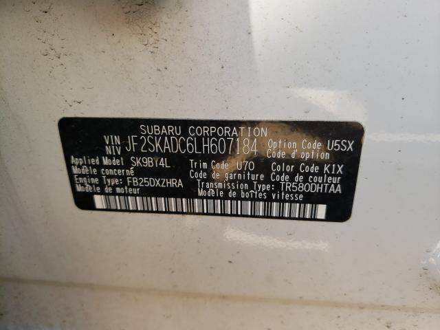 2020 SUBARU FORESTER JF2SKADC6LH607184