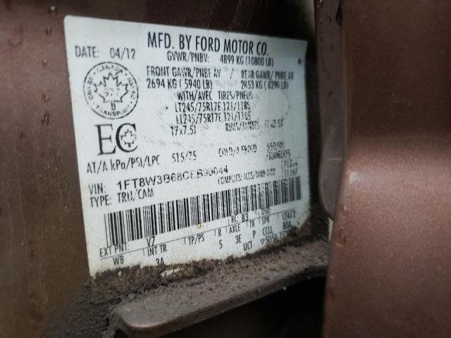 2012 Ford F350 Super Duty VIN: 1FT8W3B68CEB90044 Lot: 51556601