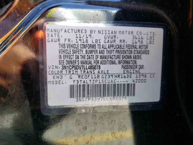 2020 NISSAN KICKS SR 3N1CP5DV7LL485078