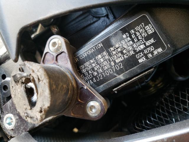2018 SUZUKI GSX-R750 JS1GR7MA4J2100702