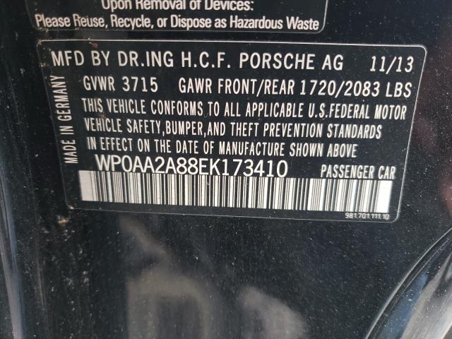 2014 PORSCHE CAYMAN WP0AA2A88EK173410
