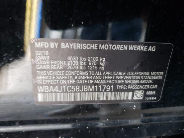 2018 BMW 430I GRAN WBA4J1C58JBM11791
