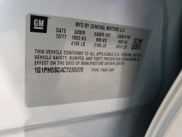 2012 CHEVROLET UK 1G1PH5SC4C7235078