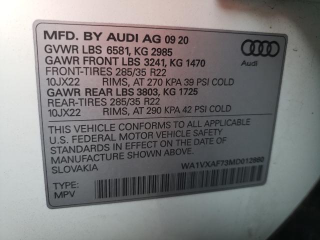 VIN WA1VXAF73MD012860 2021 Audi Q7, Prestige no.10