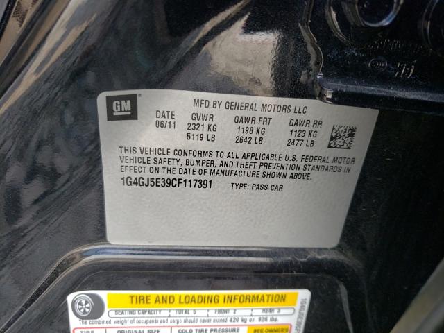 2012 BUICK LACROSSE T 1G4GJ5E39CF117391