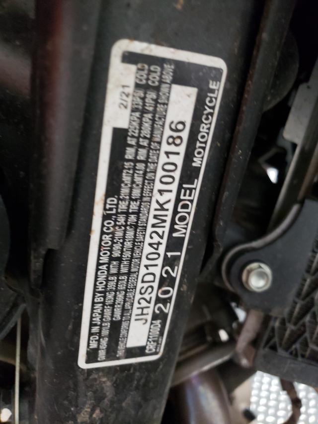 2021 HONDA CRF1100 D4 JH2SD1042MK100186